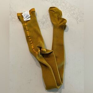 Mustard Bonpoint Girls Ribbed Tights - Sz 34